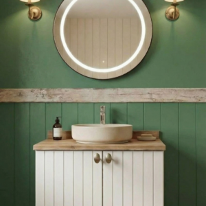 Banyo Dolabı-Asma 2 Kapaklı-Lavabolu-Ahşap-Mat Beyaz-Mdf 60 Cm-Aynasız
